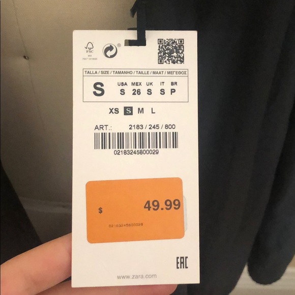 Zara long sleeve blouse with open back - Picture 7 of 7